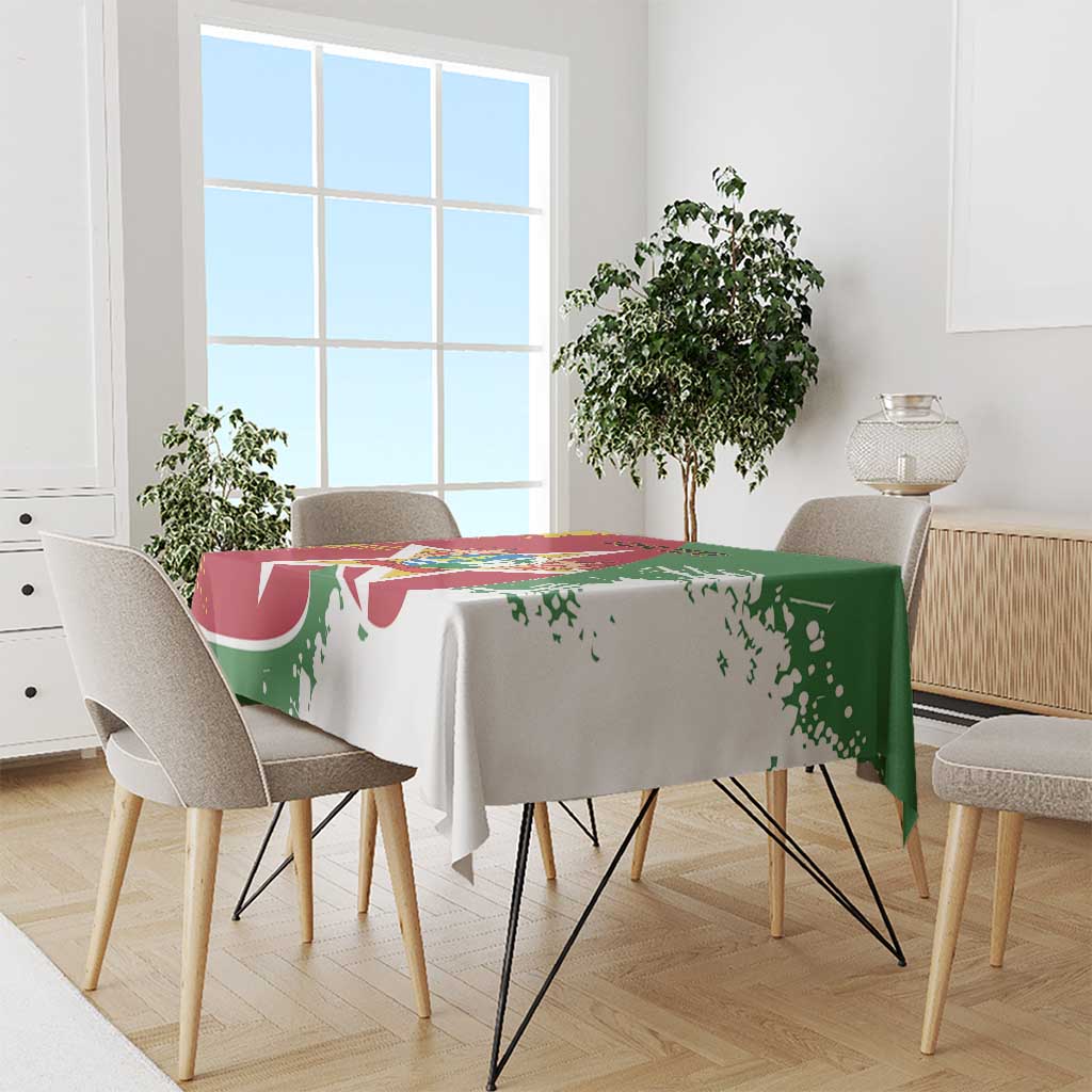 Personalized Suriname Independence Day Tablecloth Coat Of Arms - Flag Style - Wonder Print Shop