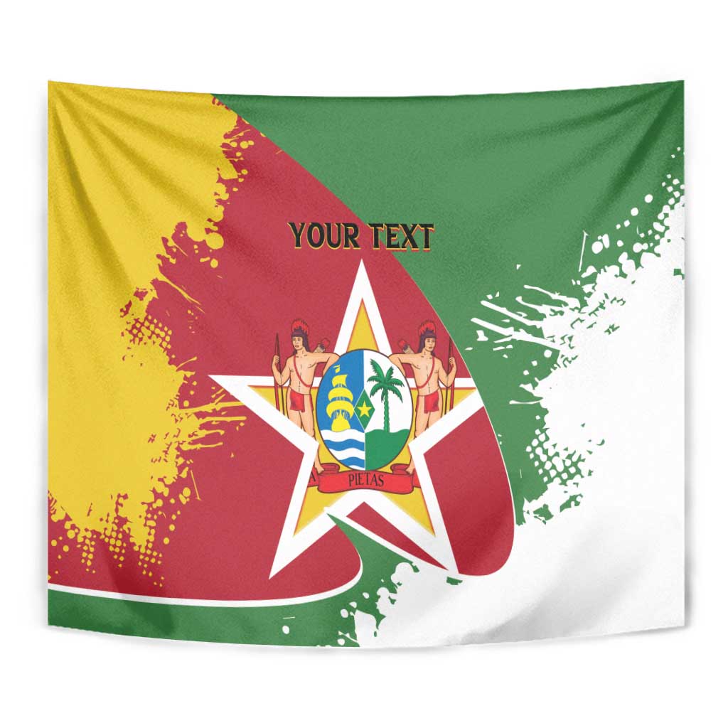 Personalized Suriname Independence Day Tapestry Coat Of Arms - Flag Style - Wonder Print Shop