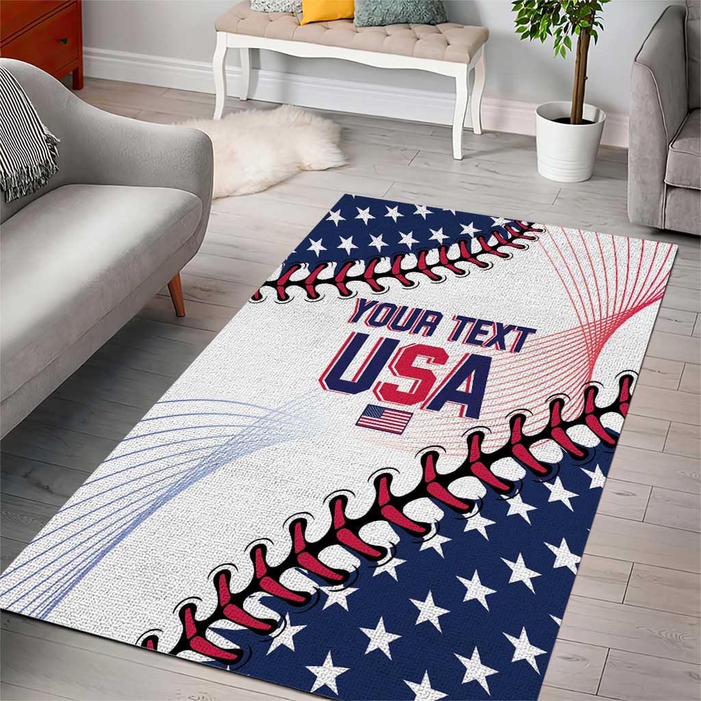 Custom Baseball 2024 USA Area Rug Go United States - Wonder Print Shop