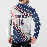 Custom Baseball 2024 USA Button Sweatshirt Go United States - Wonder Print Shop