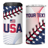 Personalized Baseball 2024 USA 4 in 1 Can Cooler Tumbler Go United States - Wonder Print Shop