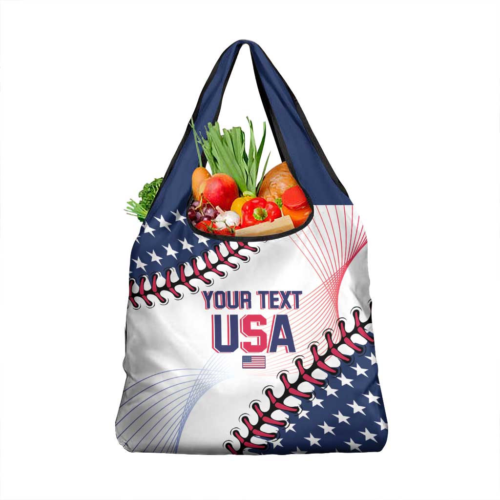 Custom Baseball 2024 USA Grocery Bag Go United States