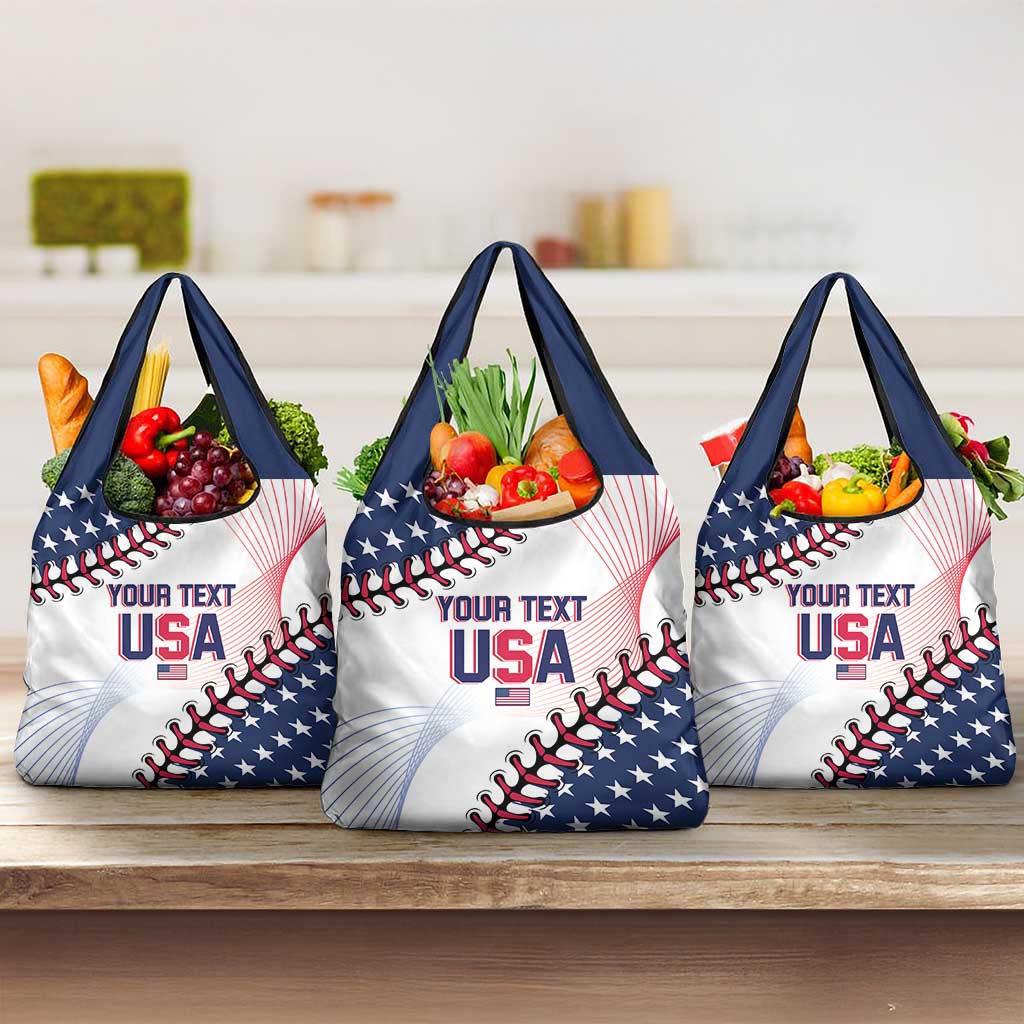 Custom Baseball 2024 USA Grocery Bag Go United States