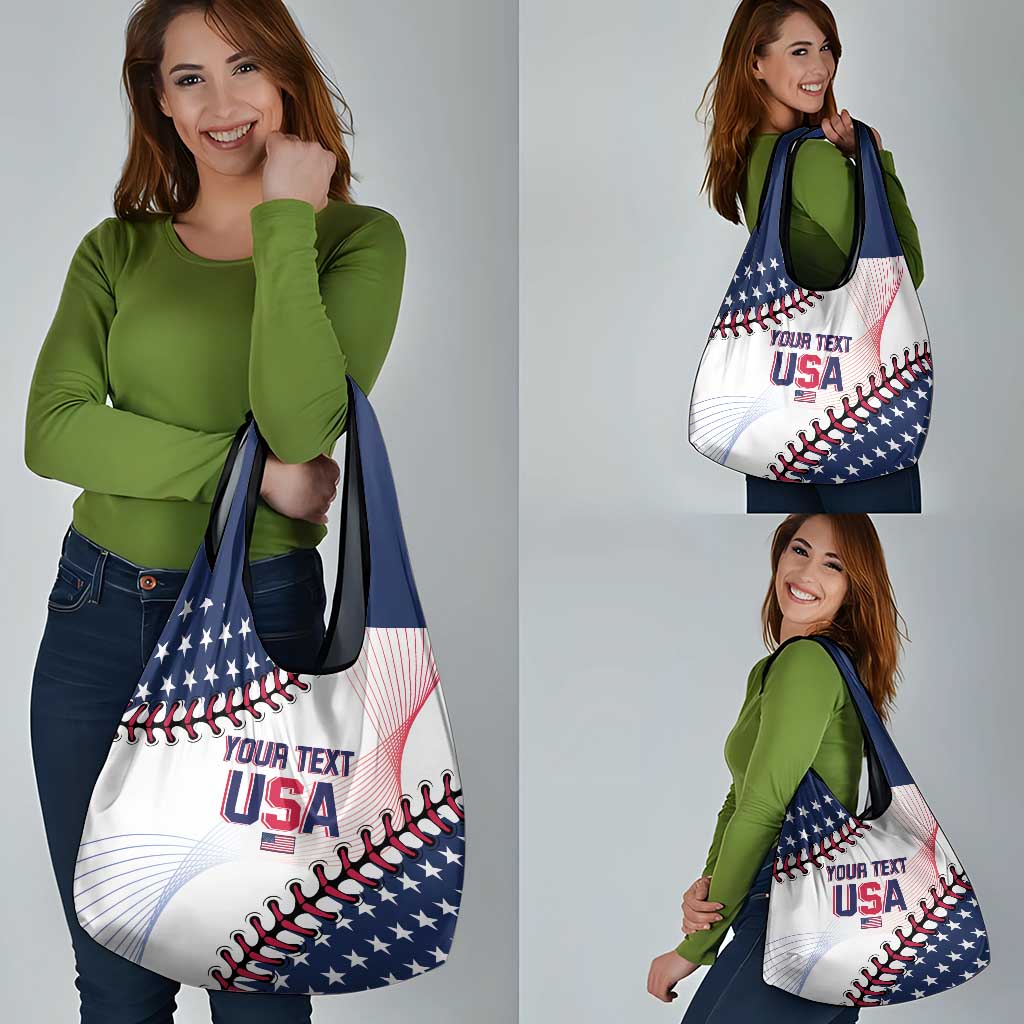 Custom Baseball 2024 USA Grocery Bag Go United States