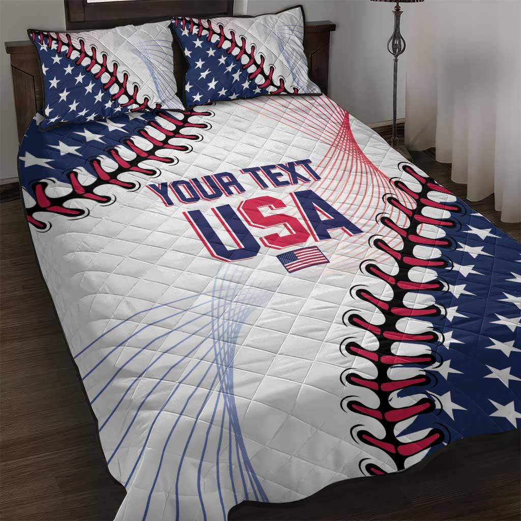 Custom Baseball 2024 USA Quilt Bed Set Go United States - Wonder Print Shop