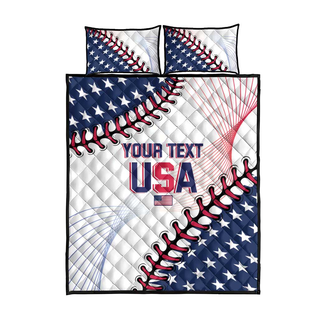 Custom Baseball 2024 USA Quilt Bed Set Go United States - Wonder Print Shop