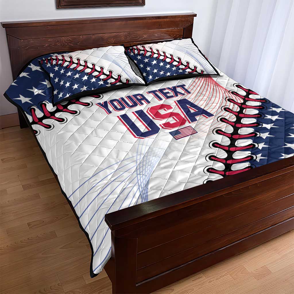 Custom Baseball 2024 USA Quilt Bed Set Go United States - Wonder Print Shop