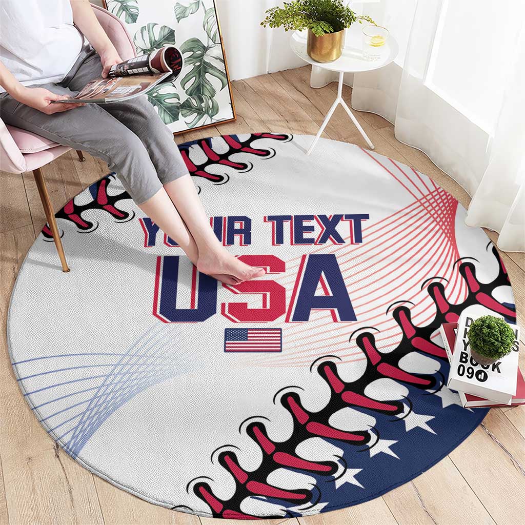Custom Baseball 2024 USA Round Carpet Go United States
