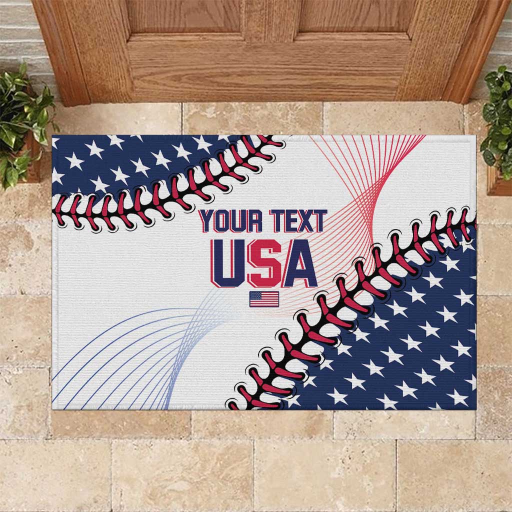 Custom Baseball 2024 USA Rubber Doormat Go United States - Wonder Print Shop