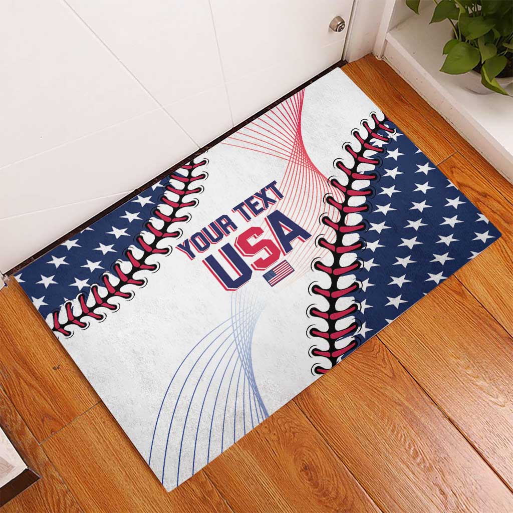 Custom Baseball 2024 USA Rubber Doormat Go United States - Wonder Print Shop