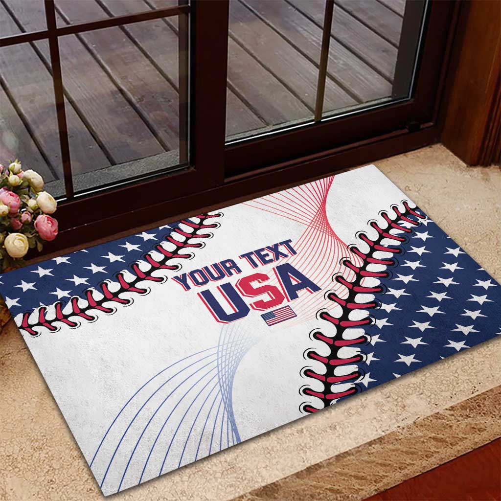 Custom Baseball 2024 USA Rubber Doormat Go United States - Wonder Print Shop