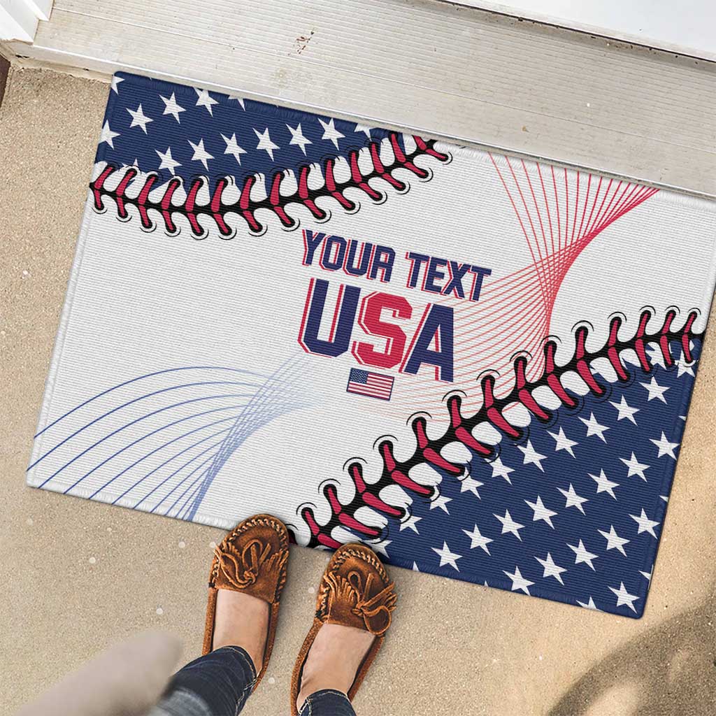 Custom Baseball 2024 USA Rubber Doormat Go United States - Wonder Print Shop