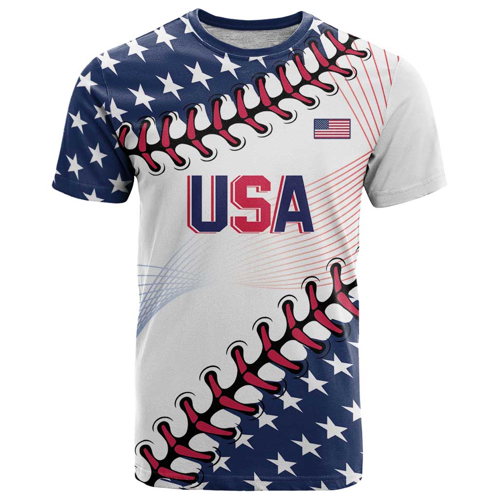 Custom Baseball 2024 USA T Shirt Go United States - Wonder Print Shop