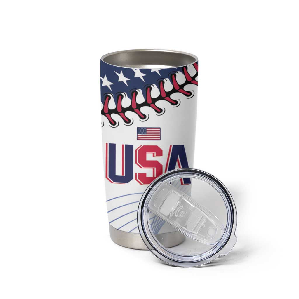 Personalized Baseball 2024 USA Tumbler Cup Go United States - Wonder Print Shop