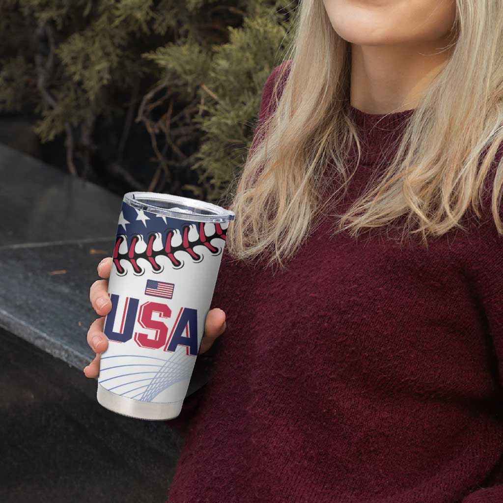 Personalized Baseball 2024 USA Tumbler Cup Go United States - Wonder Print Shop