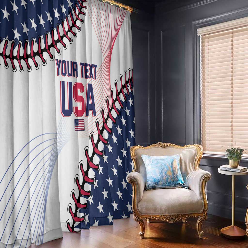Custom Baseball 2024 USA Window Curtain Go United States - Wonder Print Shop