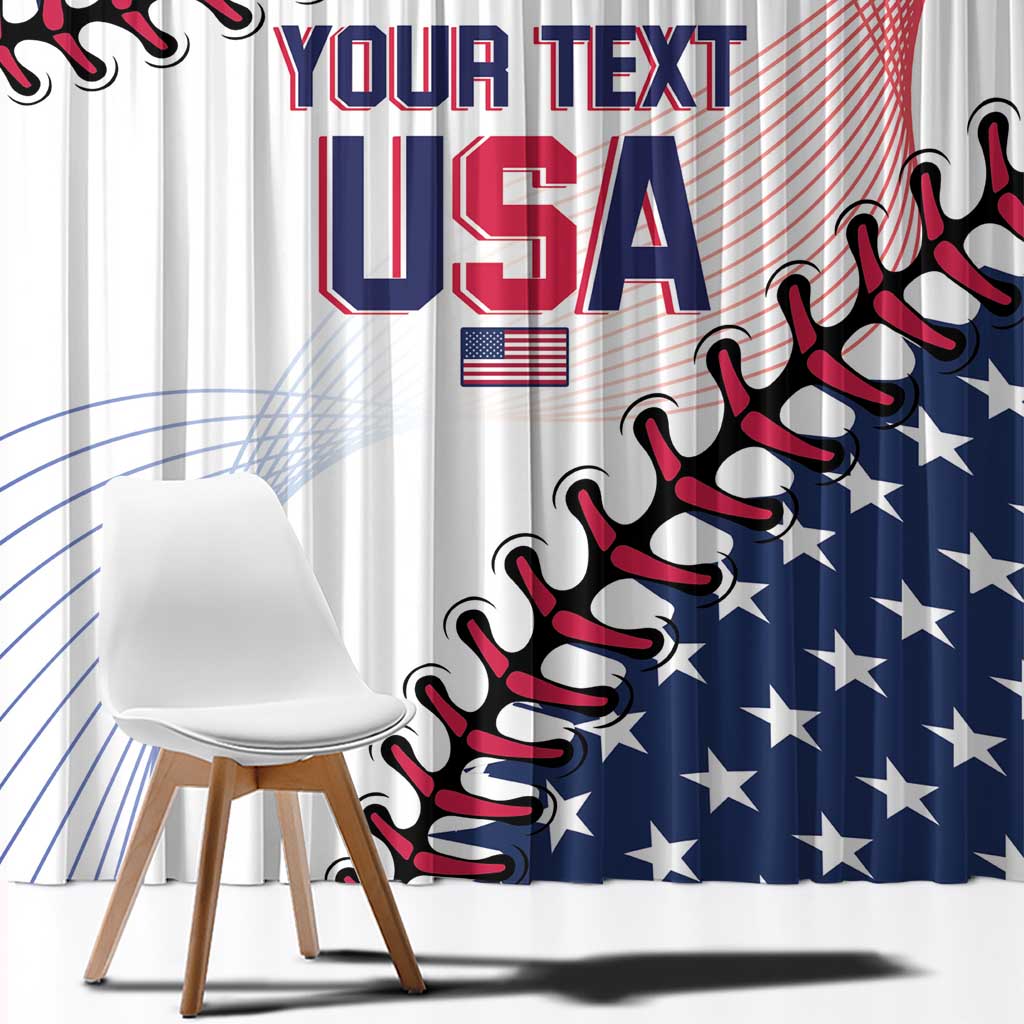 Custom Baseball 2024 USA Window Curtain Go United States - Wonder Print Shop