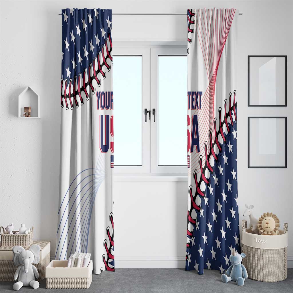 Custom Baseball 2024 USA Window Curtain Go United States - Wonder Print Shop
