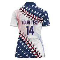 Custom Baseball 2024 USA Women Polo Shirt Go United States - Wonder Print Shop