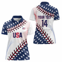 Custom Baseball 2024 USA Women Polo Shirt Go United States - Wonder Print Shop