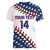 Custom Baseball 2024 USA Women V-Neck T-Shirt Go United States - Wonder Print Shop