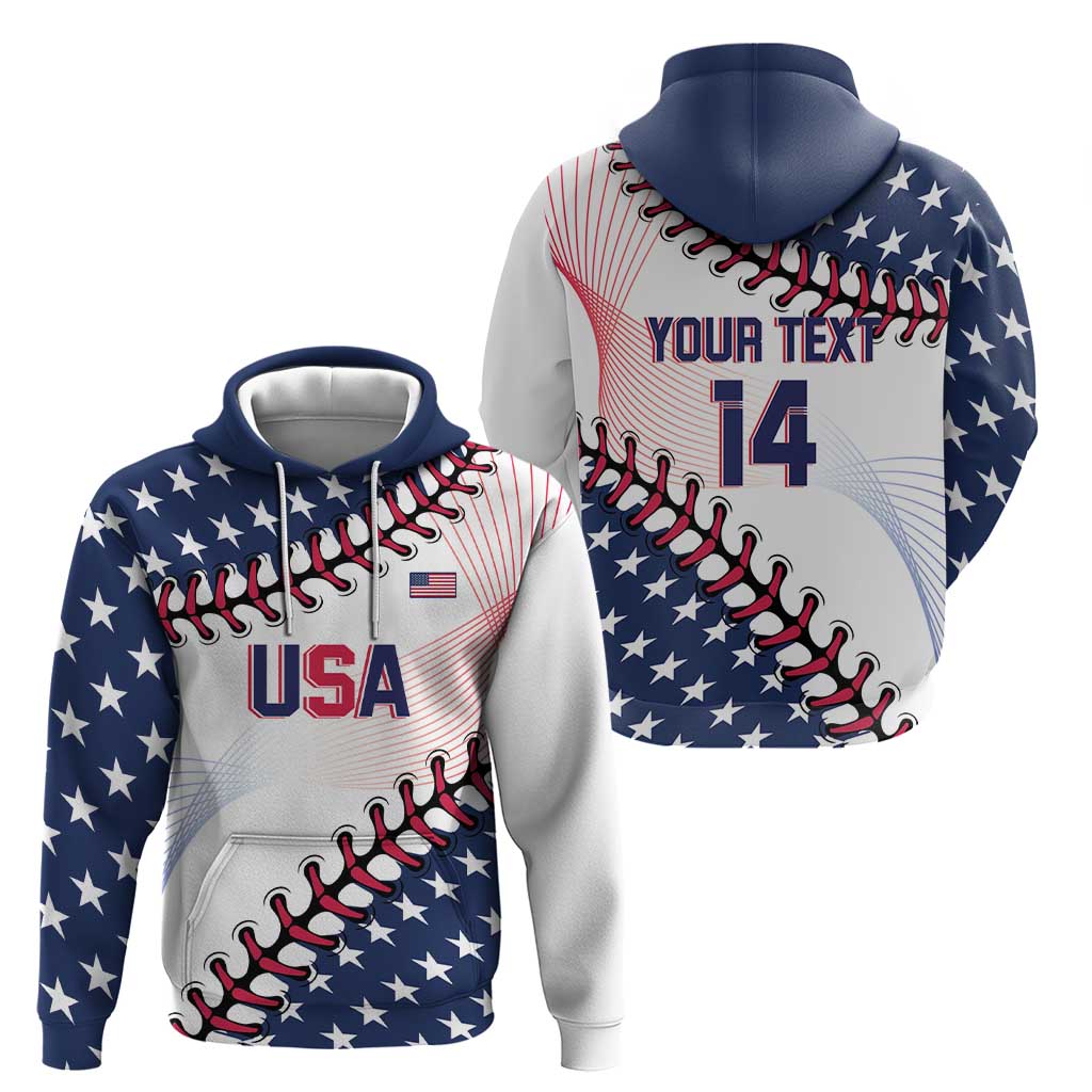 Custom Baseball 2024 USA Zip Hoodie Go United States - Wonder Print Shop