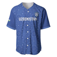 Uzbekistan Football Custom Baseball Jersey Come On White Wolves Blue - Wonder Print Shop
