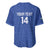 Uzbekistan Football Custom Baseball Jersey Come On White Wolves Blue - Wonder Print Shop
