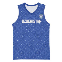 Uzbekistan Football Custom Basketball Jersey Come On White Wolves Blue - Wonder Print Shop