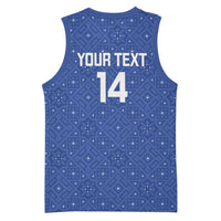 Uzbekistan Football Custom Basketball Jersey Come On White Wolves Blue - Wonder Print Shop