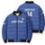 Uzbekistan Football Custom Bomber Puffer Jacket Come On White Wolves Blue - Wonder Print Shop