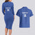 Uzbekistan Football Custom Couples Matching Long Sleeve Bodycon Dress and Hawaiian Shirt Come On White Wolves Blue - Wonder Print Shop