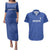 Uzbekistan Football Custom Couples Matching Puletasi and Hawaiian Shirt Come On White Wolves Blue - Wonder Print Shop