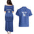 Uzbekistan Football Custom Couples Matching Puletasi and Hawaiian Shirt Come On White Wolves Blue - Wonder Print Shop