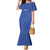 Uzbekistan Football Custom Family Matching Mermaid Dress and Hawaiian Shirt Come On White Wolves Blue - Wonder Print Shop