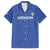 Uzbekistan Football Custom Family Matching Off The Shoulder Long Sleeve Dress and Hawaiian Shirt Come On White Wolves Blue - Wonder Print Shop