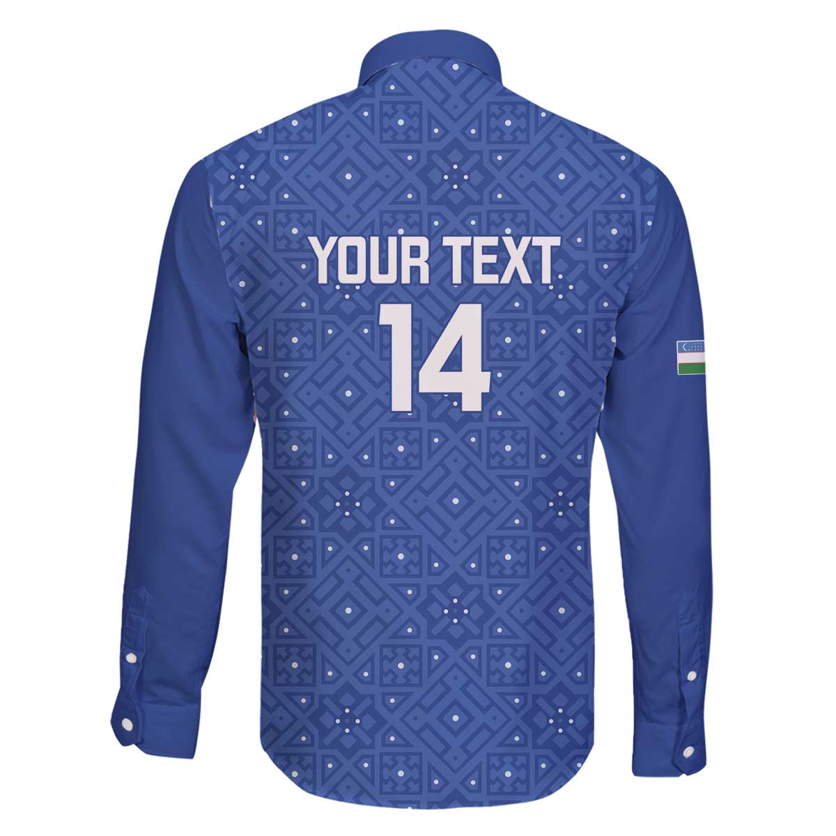 Uzbekistan Football Custom Family Matching Off The Shoulder Long Sleeve Dress and Hawaiian Shirt Come On White Wolves Blue - Wonder Print Shop