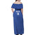 Uzbekistan Football Custom Family Matching Off Shoulder Maxi Dress and Hawaiian Shirt Come On White Wolves Blue - Wonder Print Shop