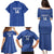 Uzbekistan Football Custom Family Matching Puletasi and Hawaiian Shirt Come On White Wolves Blue - Wonder Print Shop