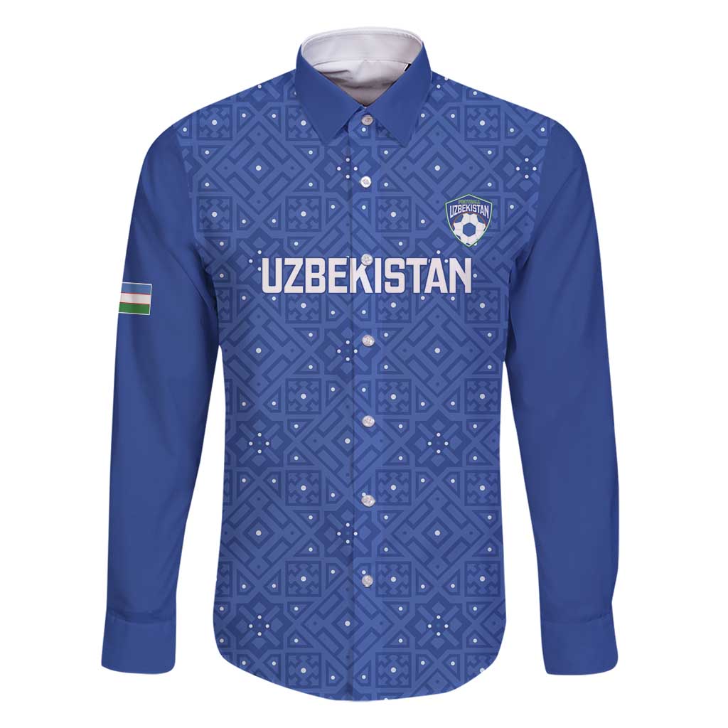 Uzbekistan Football Custom Family Matching Tank Maxi Dress and Hawaiian Shirt Come On White Wolves Blue - Wonder Print Shop