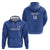Uzbekistan Football Custom Hoodie Come On White Wolves Blue - Wonder Print Shop