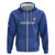 Uzbekistan Football Custom Hoodie Come On White Wolves Blue - Wonder Print Shop