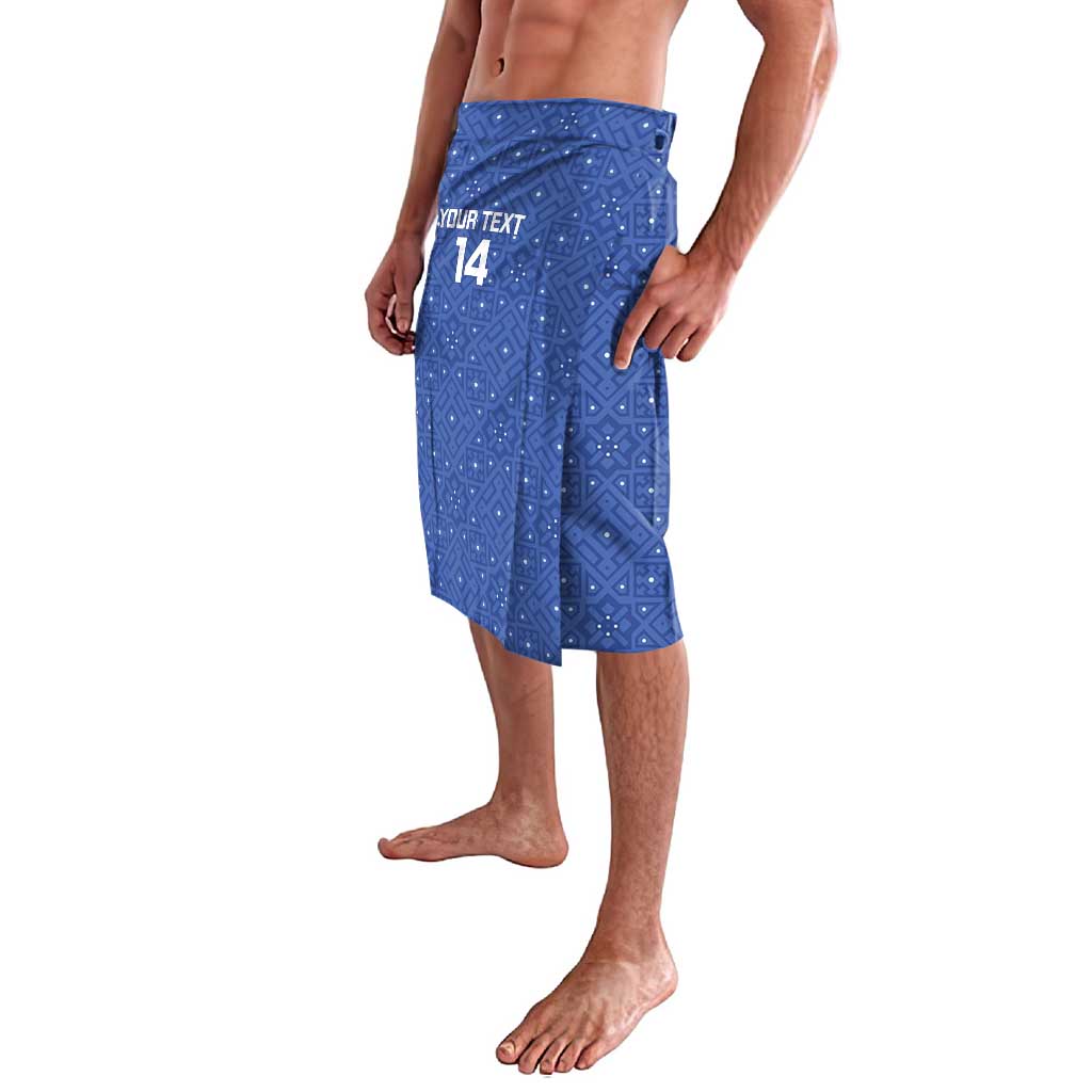 Uzbekistan Football Custom Lavalava Come On White Wolves Blue - Wonder Print Shop