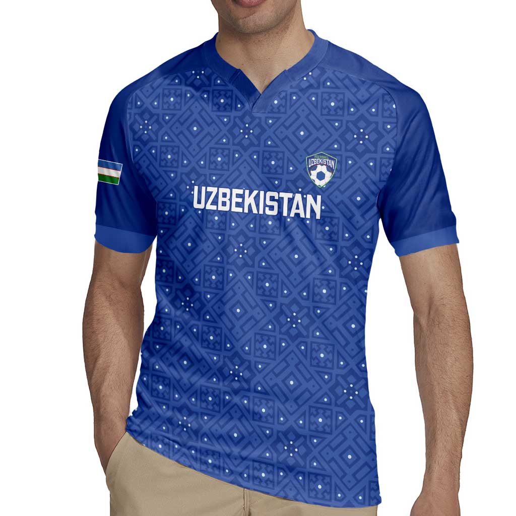 Uzbekistan Football Custom Rugby Jersey Come On White Wolves Blue - Wonder Print Shop