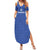 Uzbekistan Football Custom Summer Maxi Dress Come On White Wolves Blue - Wonder Print Shop