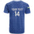 Uzbekistan Football Custom T Shirt Come On White Wolves Blue - Wonder Print Shop