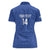 Uzbekistan Football Custom Women Polo Shirt Come On White Wolves Blue - Wonder Print Shop