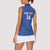 Uzbekistan Football Custom Women Sleeveless Polo Shirt Come On White Wolves Blue - Wonder Print Shop