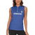 Uzbekistan Football Custom Women Sleeveless Polo Shirt Come On White Wolves Blue - Wonder Print Shop