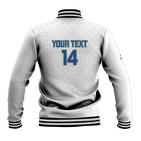 Uzbekistan Football Custom Baseball Jacket Come On White Wolves White - Wonder Print Shop